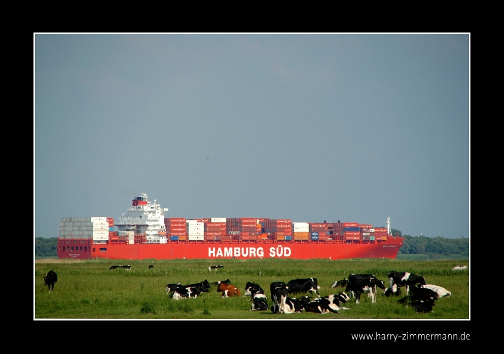 Hamburg-Süd auf dem Weg in den Hafen