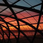 Hamburg / U-Bahn Station Elbbrücken bei Sonnenuntergang