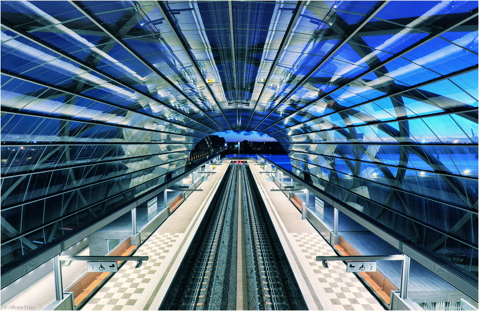 Hamburg, U-Bahn Station U4 Elbbrücken