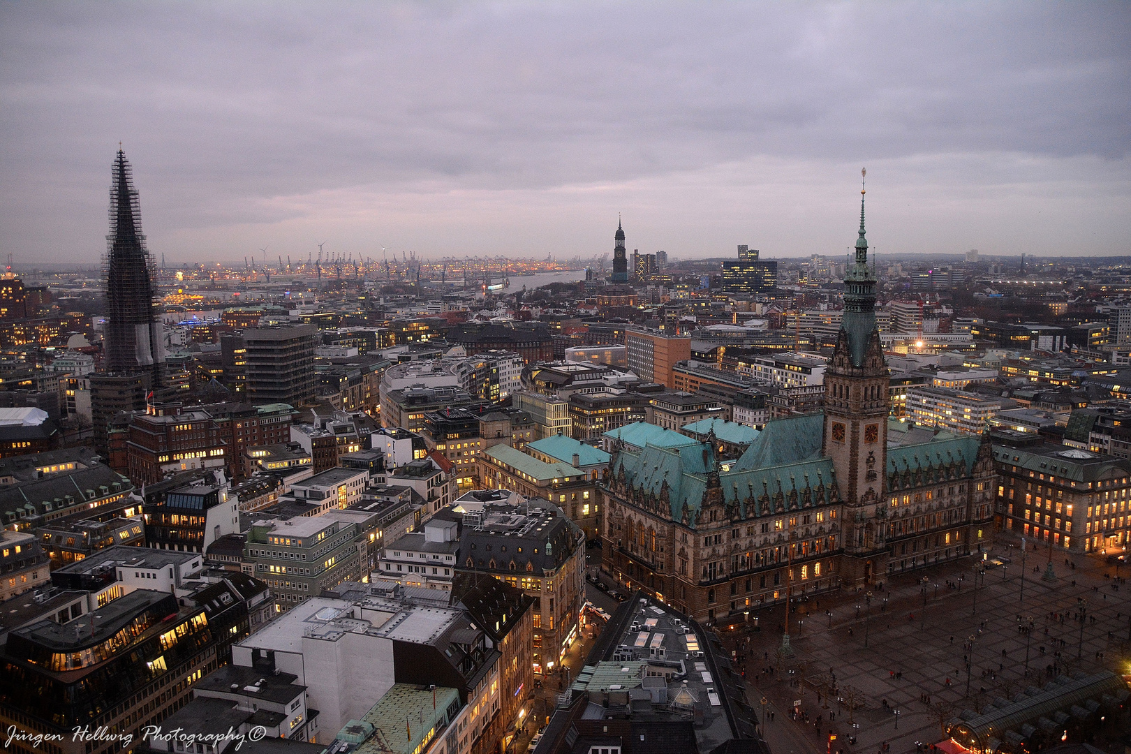 Hamburg von oben.