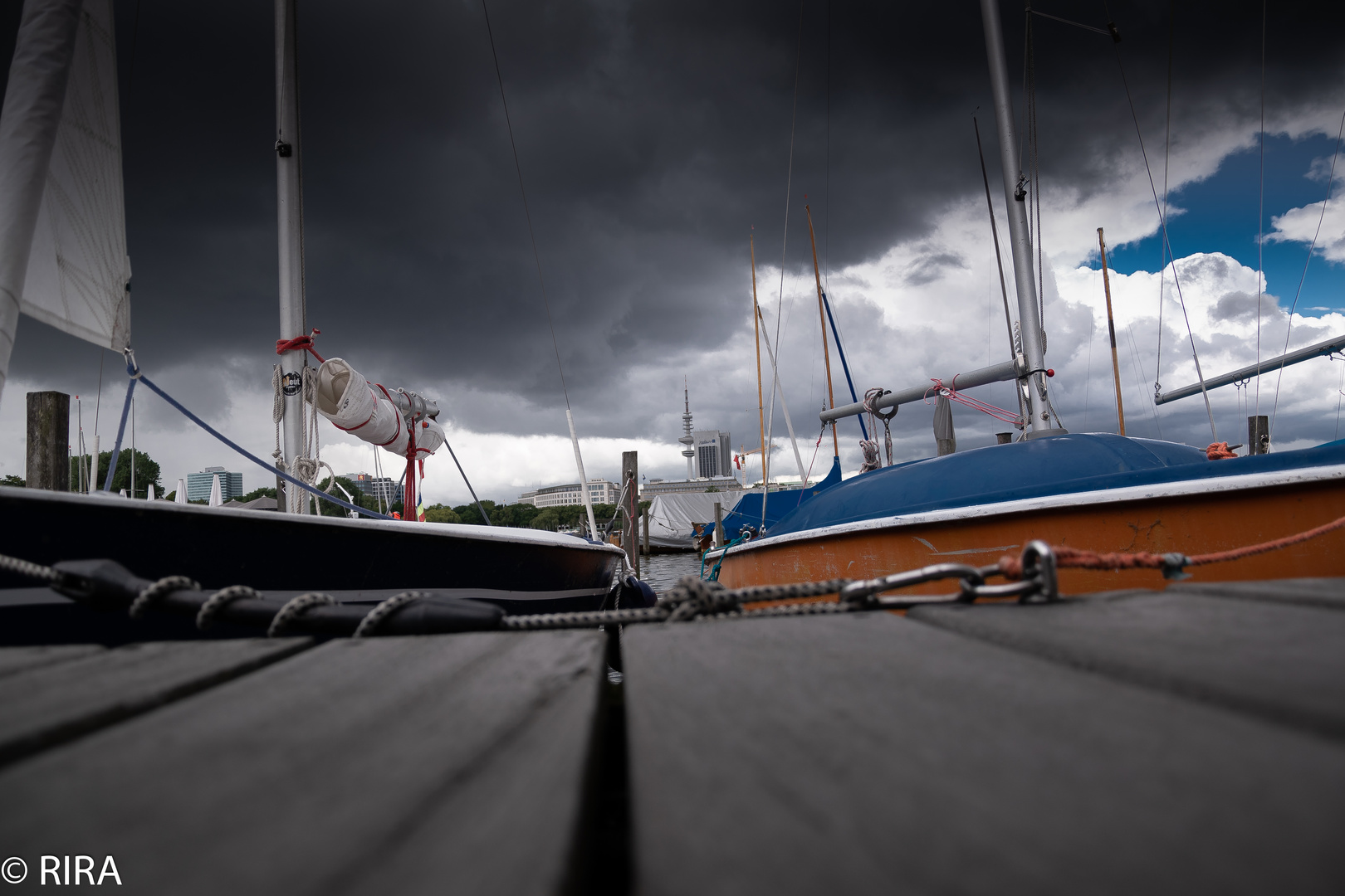 Hamburg vor dem Regen