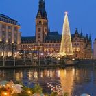 Hamburg, Weihnachtsmarkt auf dem Rathausplatz