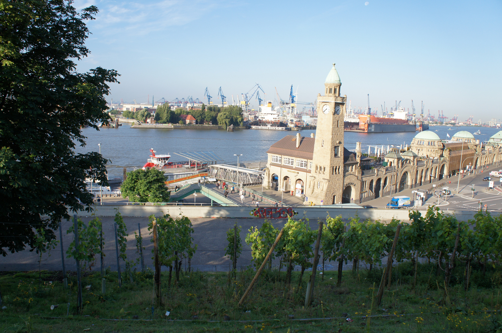 Hamburg Weinberg und Landungsbrücke