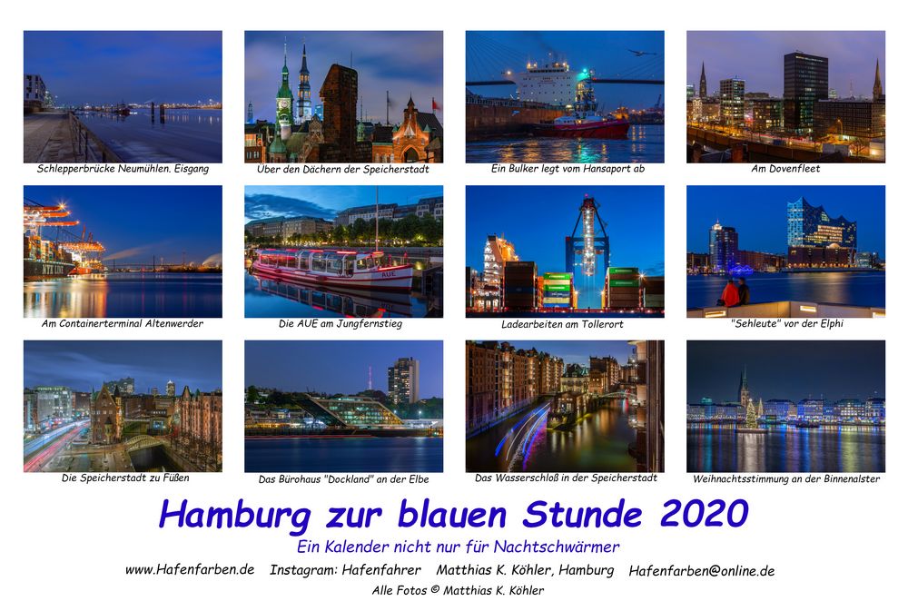 Hamburg zur blauen Stunde 2020