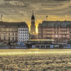 Hamburger Alster mit Skyline