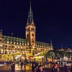 Hamburger Ansichten - Rathaus und Weihnachtsmarkt