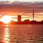 Hamburger Aussenalster Sonnenuntergang