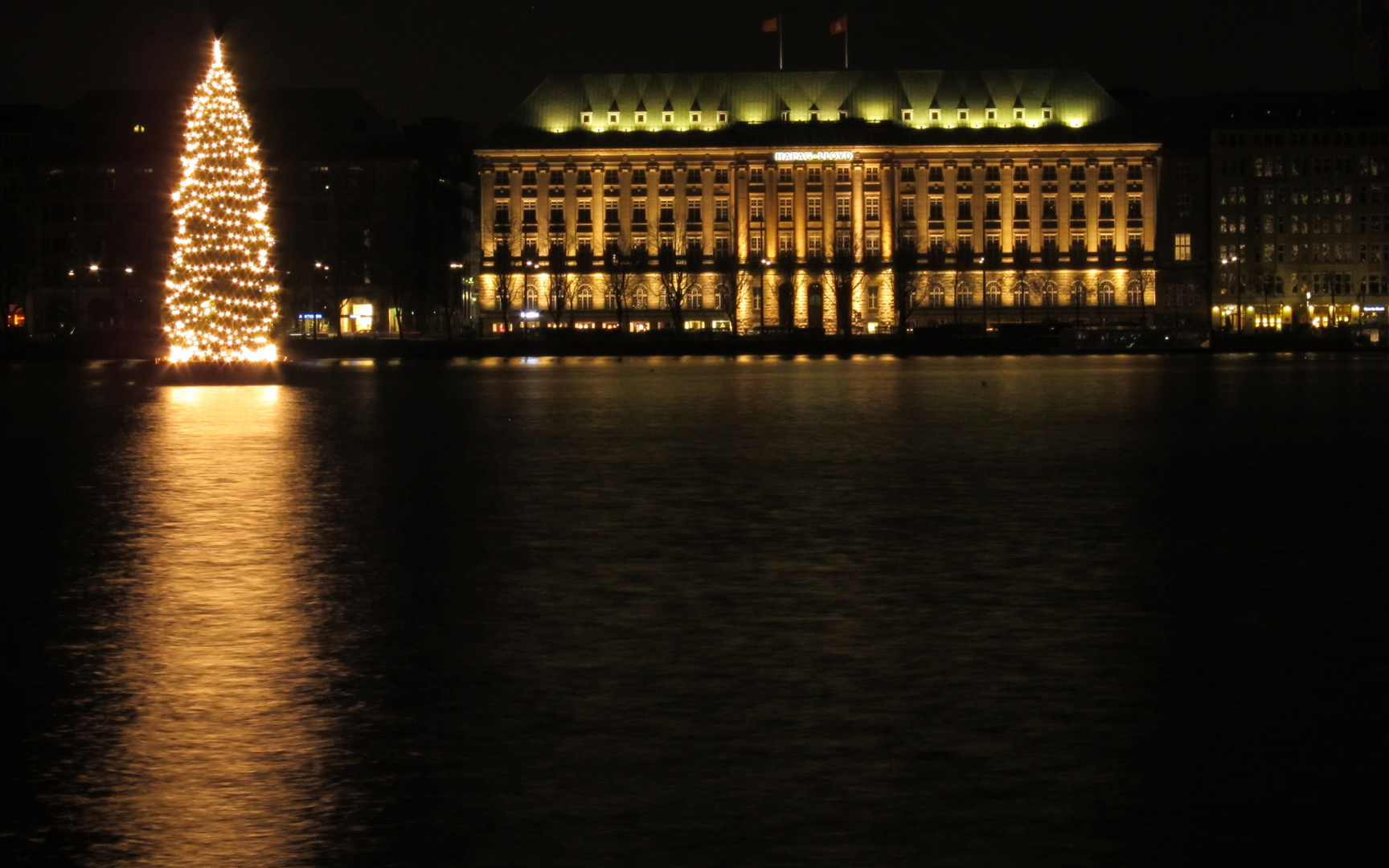 Hamburger Binnenalster im Dezember