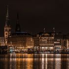 Hamburger Binnenalster weihnachtlich