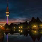 Hamburger Fernsehturm im Abendlicht