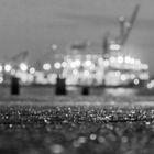 Hamburger Hafen bei abendlicher Perspektive