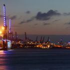 Hamburger Hafen bei Nacht