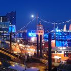 Hamburger Hafen bei Nacht