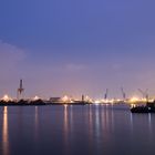 Hamburger Hafen bei Nacht