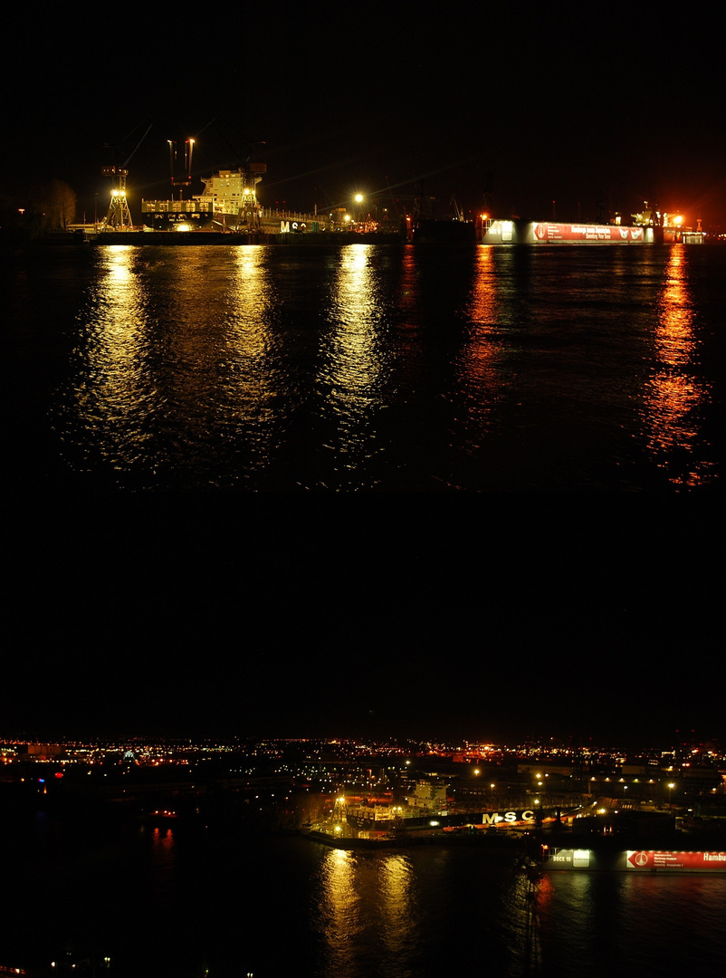 hamburger hafen bei nacht