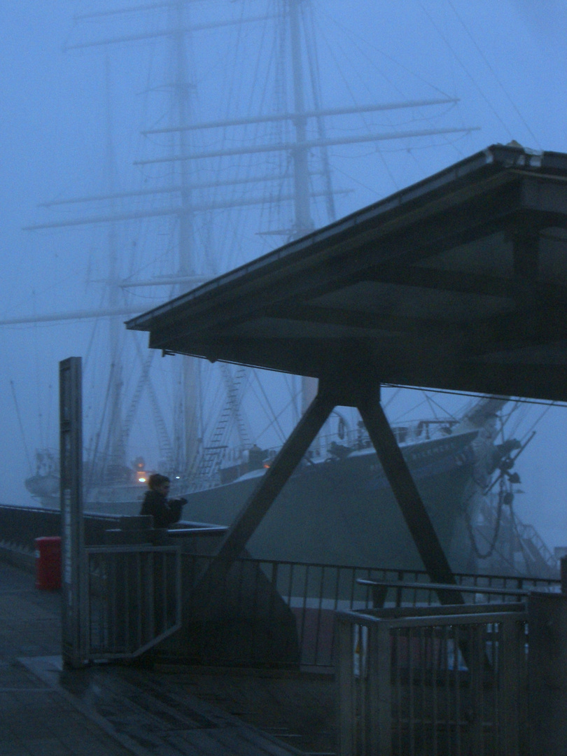 Hamburger Hafen im Nebel