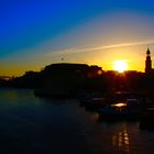 Hamburger Hafen im Sonnenuntergang 1