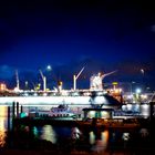 Hamburger Hafen in der Nacht