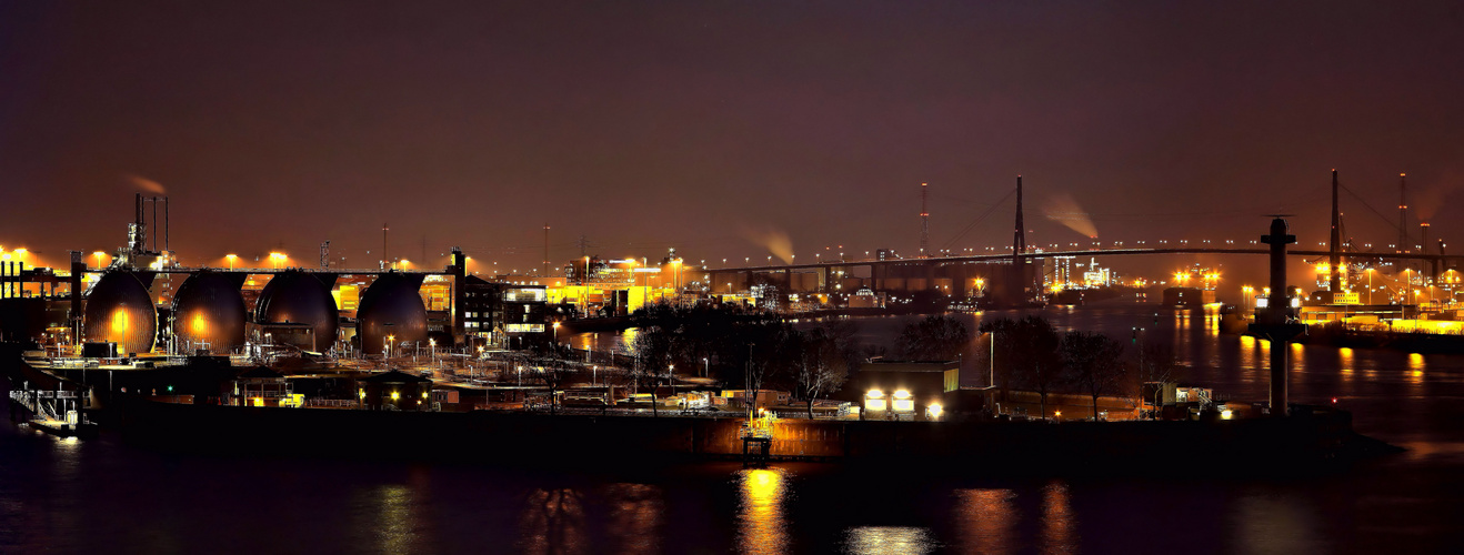 Hamburger Hafen: Köhlbrand Panorama