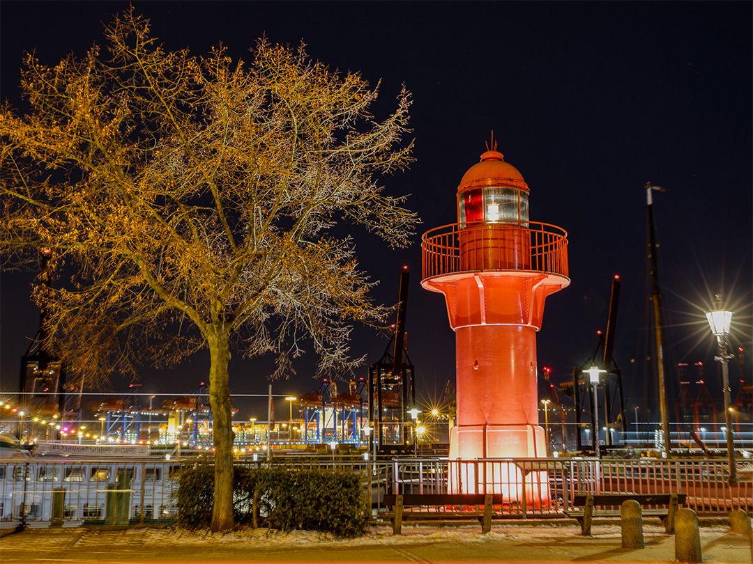 Hamburger Hafen Leuchtturm Övelgönne