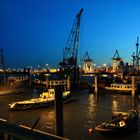 Hamburger Hafen: Museumshafen Övelgönne bei Abenddämmerung