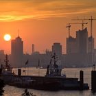 Hamburger Hafen - Sonnenaufgang