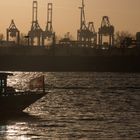 Hamburger Hafen Sonnenuntergang