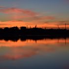 Hamburger Hafen Sonnenuntergang