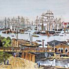 Hamburger Hafen um 1860