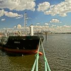 Hamburger Hafen und Sonne ;-)