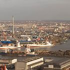 Hamburger Hafen von der Köhlbrandbrücke aus