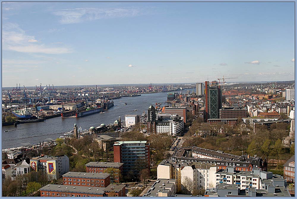 Hamburger Hafen von oben