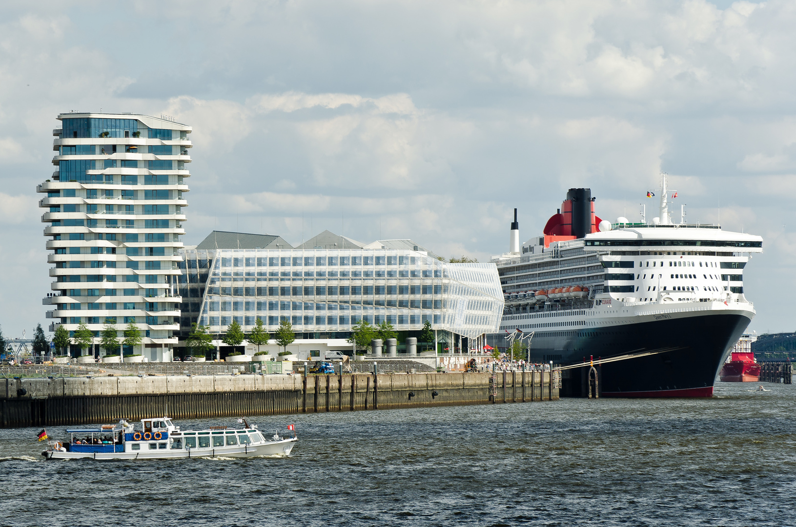 Hamburger HafenCity mit prominentem Besucher