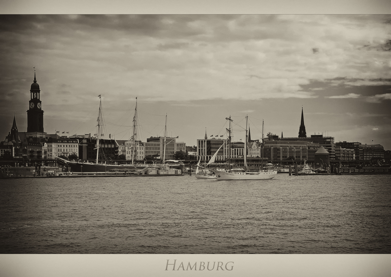 Hamburger-Impressionen " Blick zum Hafen...."