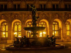 Hamburger Rathaus - Brunnen im Innenhof