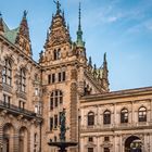 Hamburger Rathaus - Innenhof mit Brunnen