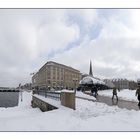 Hamburger Rathausmarkt - Schneebedeckt