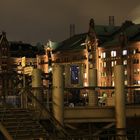 Hamburger Speicherstadt bei Nacht