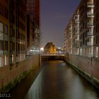 Hamburger Speicherstadt bei Nacht