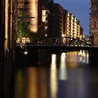 Hamburger Speicherstadt bei Nacht