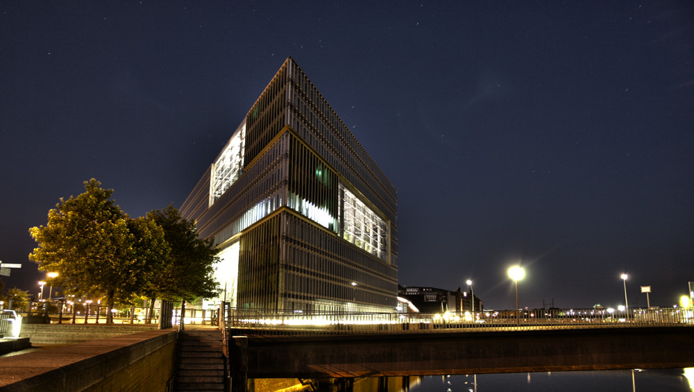 Hamburger Speicherstadt bei Nacht