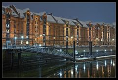 Hamburger Speicherstadt im Schnee - Kehrwieder Brook