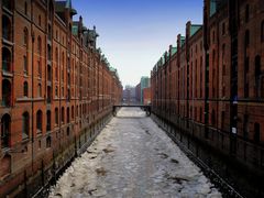 Hamburger Speicherstadt im Winter 