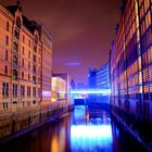 Hamburger Speicherstadt während des Blue Ports