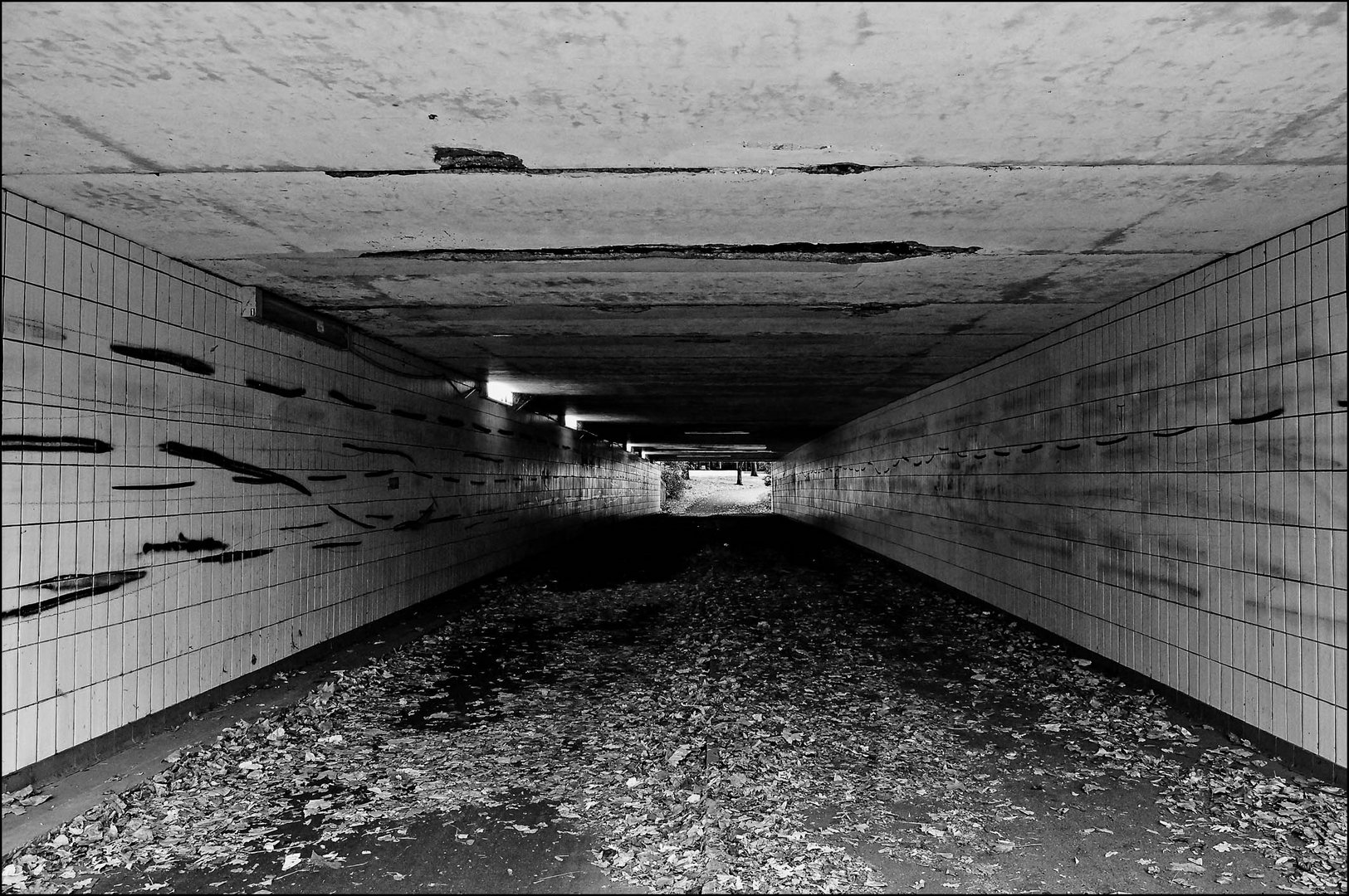 Hamburger Tunnelblick s/w