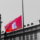 Hamburgflagge auf Halbmast