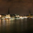 Hamburgs alster bei Nacht