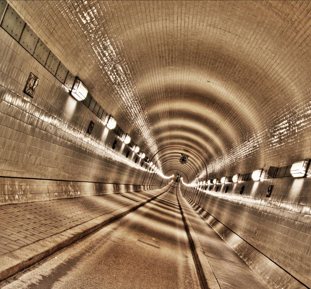 Hamburg`s Alter Elbtunnel