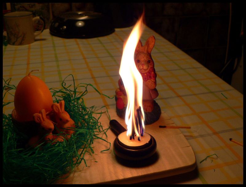 Hamburgs kleinstes Osterfeuer...