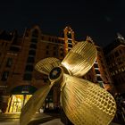 Hamburg`Speicherstadt bei Nacht